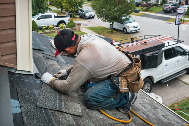 Professional Emergency Roof Repair technician working in May, ID